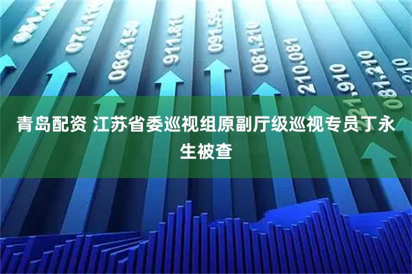 青岛配资 江苏省委巡视组原副厅级巡视专员丁永生被查
